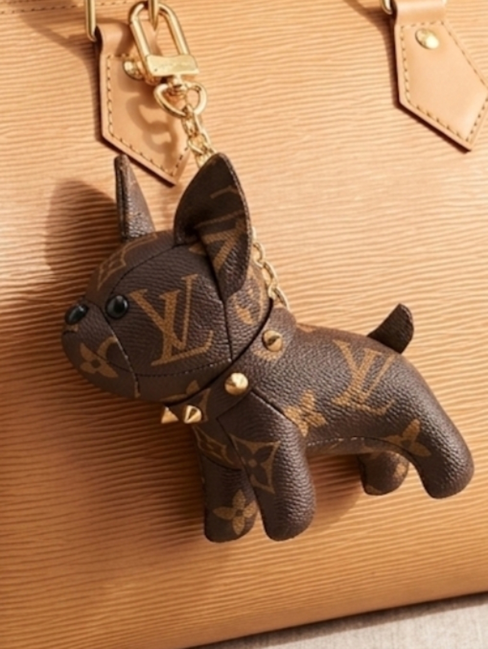 Monogram Dog Bag Pendant - Brown